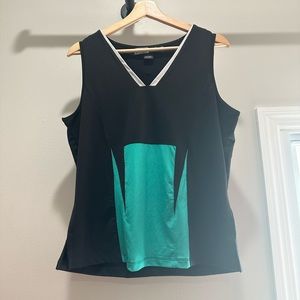 jamie sadock sleeveless golf tank green & black